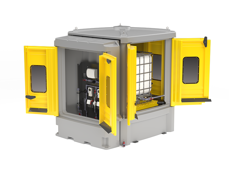 Pre-production render of the new Polymaster Enclosed IBC Bund