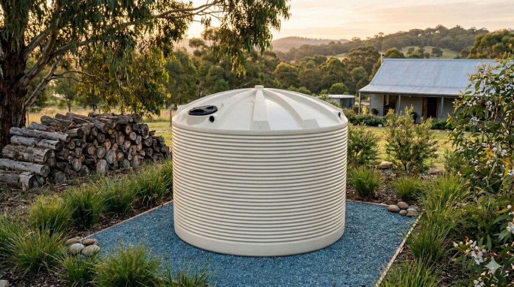 15000L Water Tank on a backyard