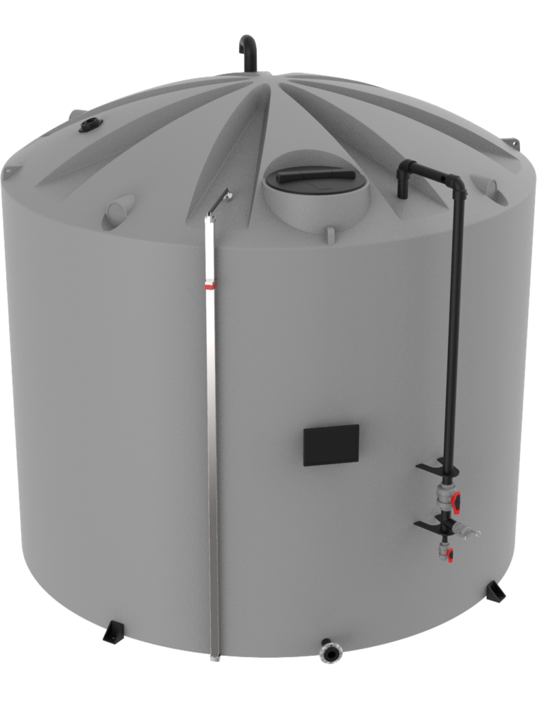 A rendered image of a 27,000L Chemical Storage Tank