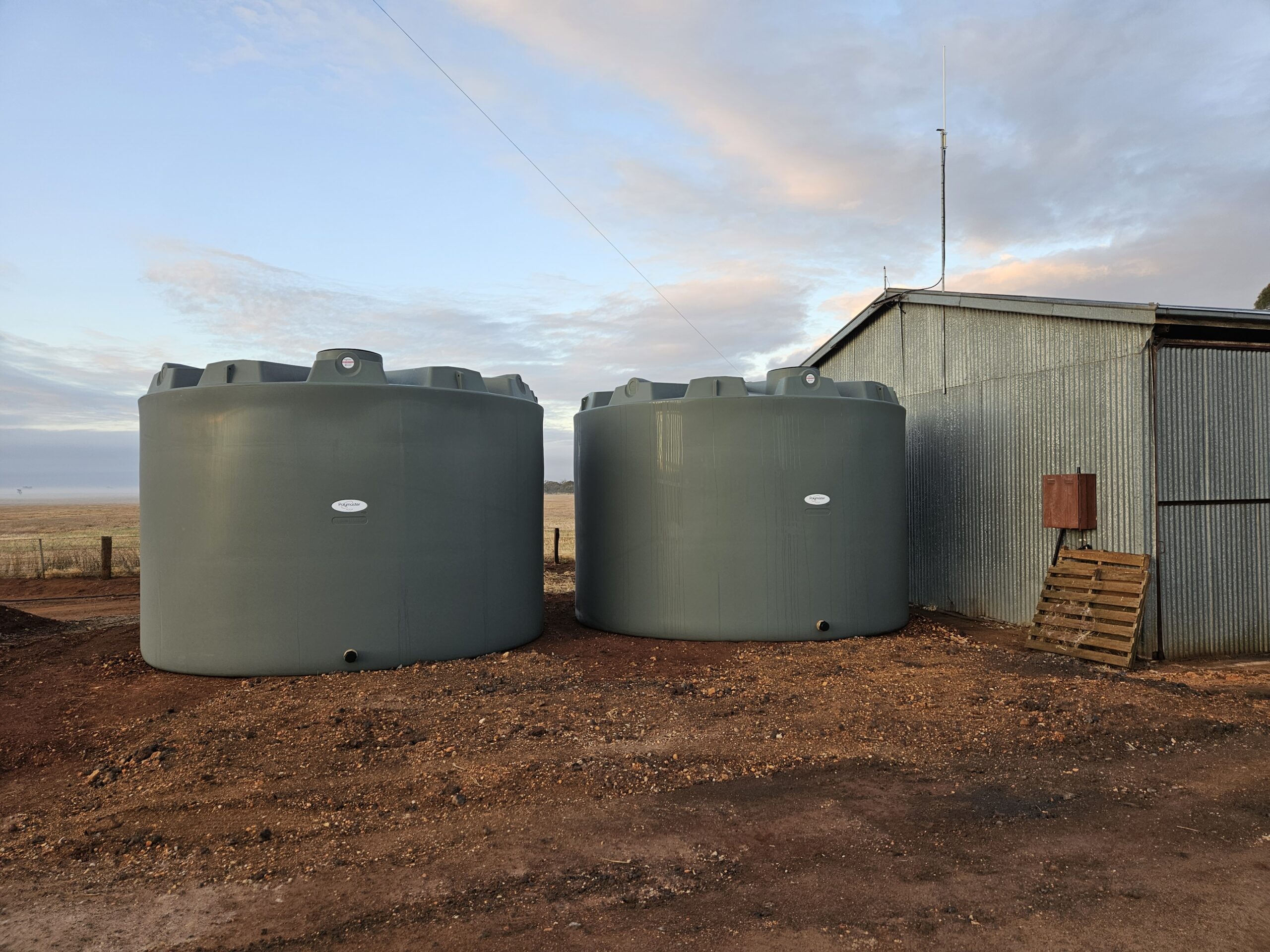 RWT50KL In-Situ-HR (2 next to grey shed sunset)